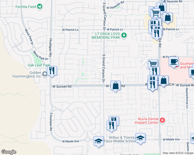 map of restaurants, bars, coffee shops, grocery stores, and more near 6452 Dimatteo Street in Las Vegas