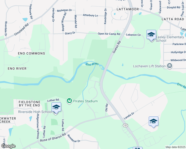 map of restaurants, bars, coffee shops, grocery stores, and more near 1804 Blackstone Drive in Durham