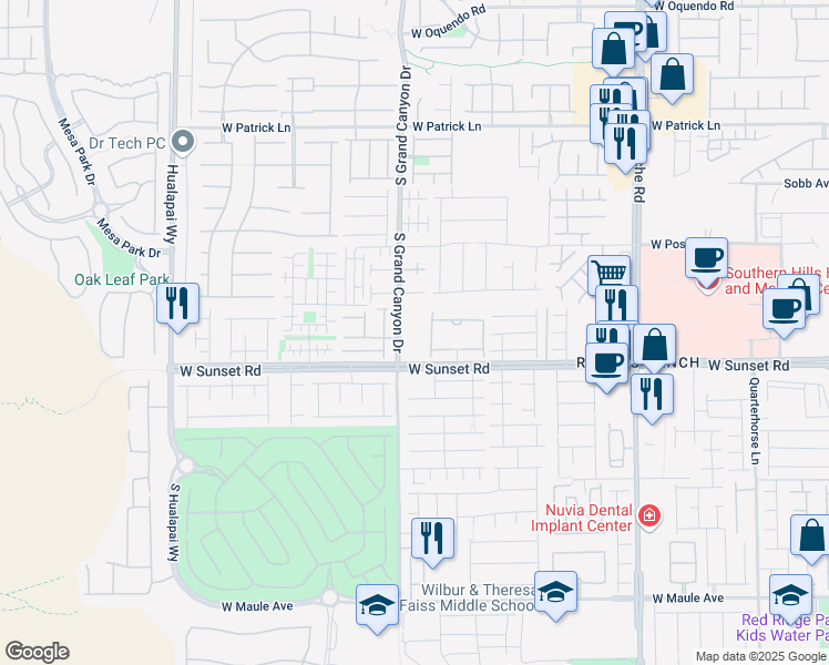map of restaurants, bars, coffee shops, grocery stores, and more near in Spring Valley