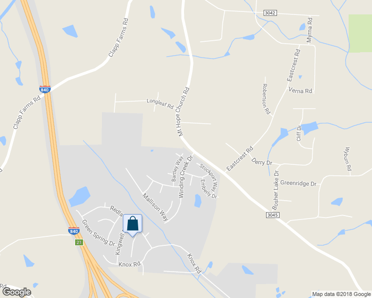 map of restaurants, bars, coffee shops, grocery stores, and more near 800 Stockport Way in McLeansville