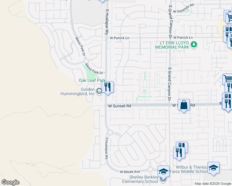 map of restaurants, bars, coffee shops, grocery stores, and more near 10133 Golden Bluff Avenue in Las Vegas
