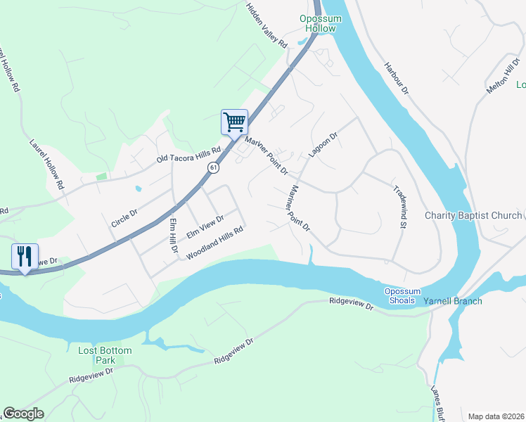 map of restaurants, bars, coffee shops, grocery stores, and more near 716 Marlin Lane in Clinton