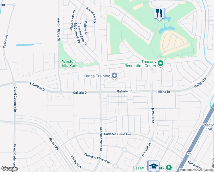 map of restaurants, bars, coffee shops, grocery stores, and more near 206 Callen Falls Avenue in Henderson