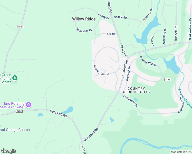 map of restaurants, bars, coffee shops, grocery stores, and more near 904 Quiet Woods Place in Durham