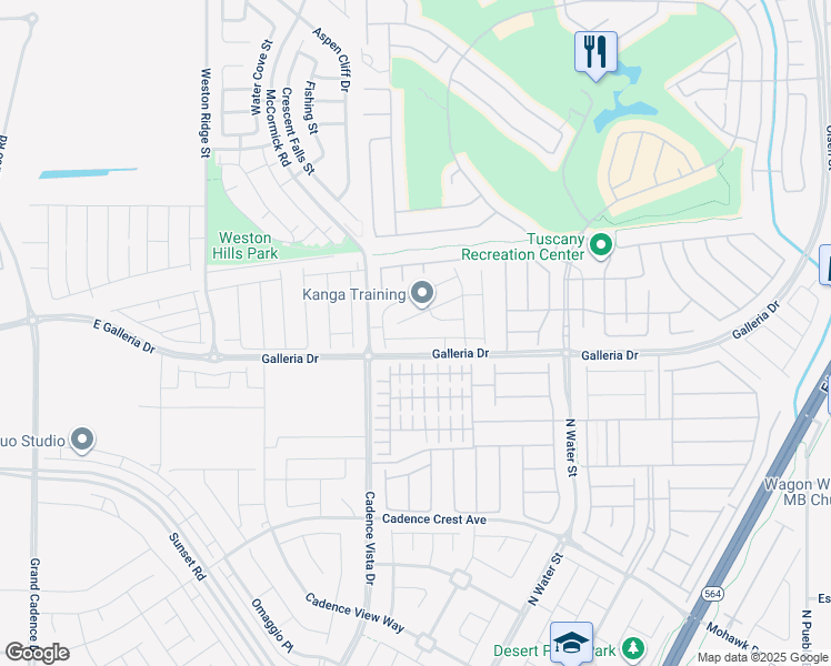 map of restaurants, bars, coffee shops, grocery stores, and more near 226 Callen Falls Avenue in Henderson