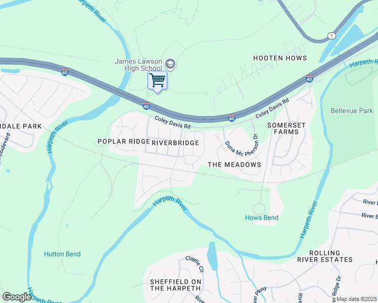 map of restaurants, bars, coffee shops, grocery stores, and more near 3243 Harpeth Springs Drive in Nashville