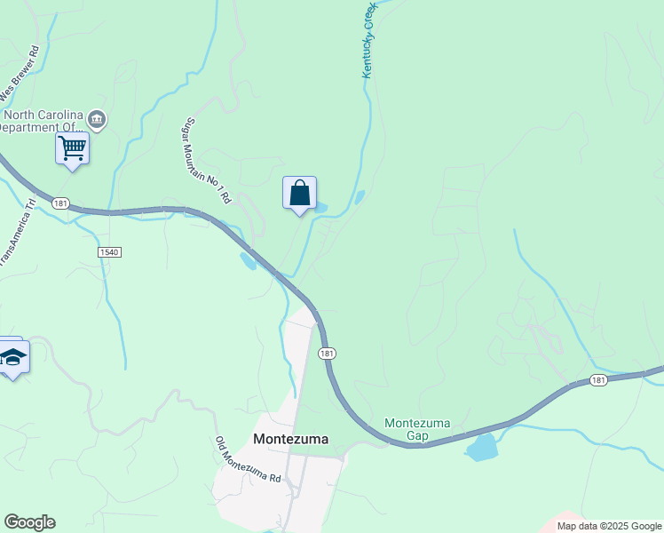 map of restaurants, bars, coffee shops, grocery stores, and more near 110 Sugar Mountain 2 Road in Newland
