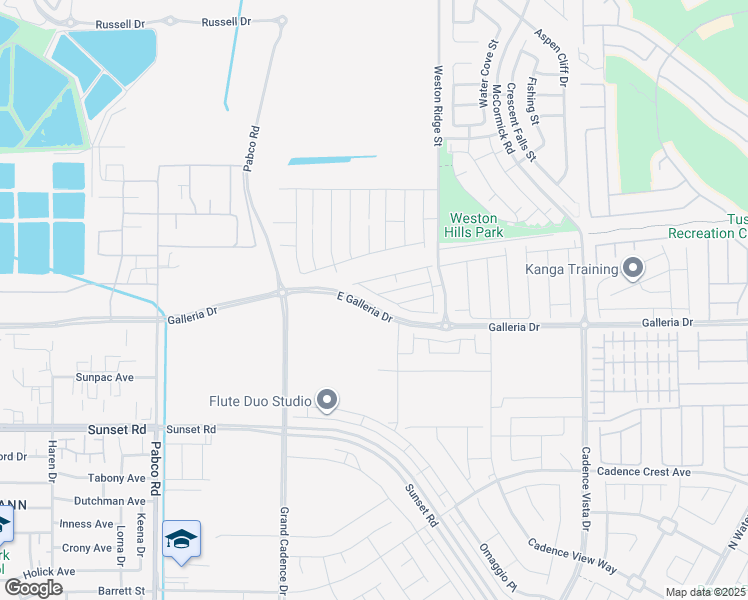 map of restaurants, bars, coffee shops, grocery stores, and more near East Galleria Drive in Henderson