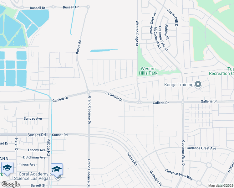 map of restaurants, bars, coffee shops, grocery stores, and more near East Galleria Drive in Henderson
