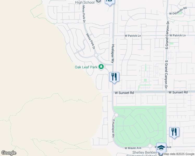 map of restaurants, bars, coffee shops, grocery stores, and more near 6418 Indra St in Las Vegas