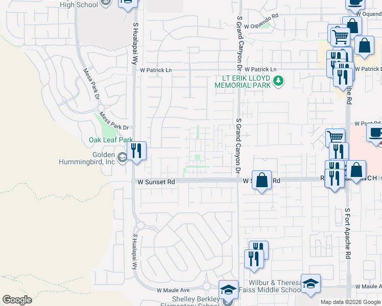 map of restaurants, bars, coffee shops, grocery stores, and more near 9969 Concho River Avenue in Las Vegas