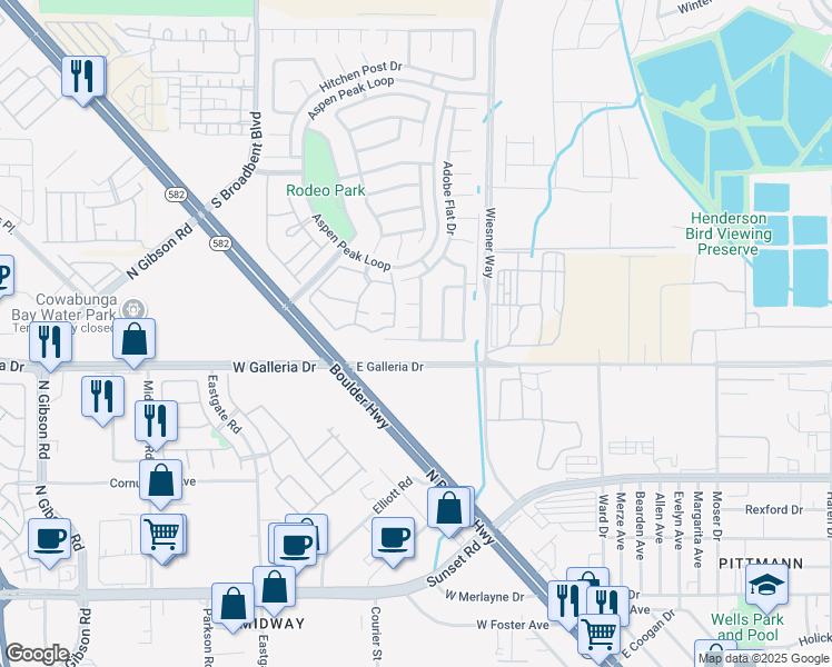 map of restaurants, bars, coffee shops, grocery stores, and more near 808 Cotton Wind Street in Henderson