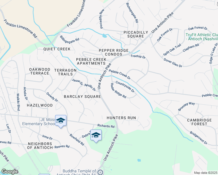map of restaurants, bars, coffee shops, grocery stores, and more near 2319 Rader Ridge Rd in Nashville