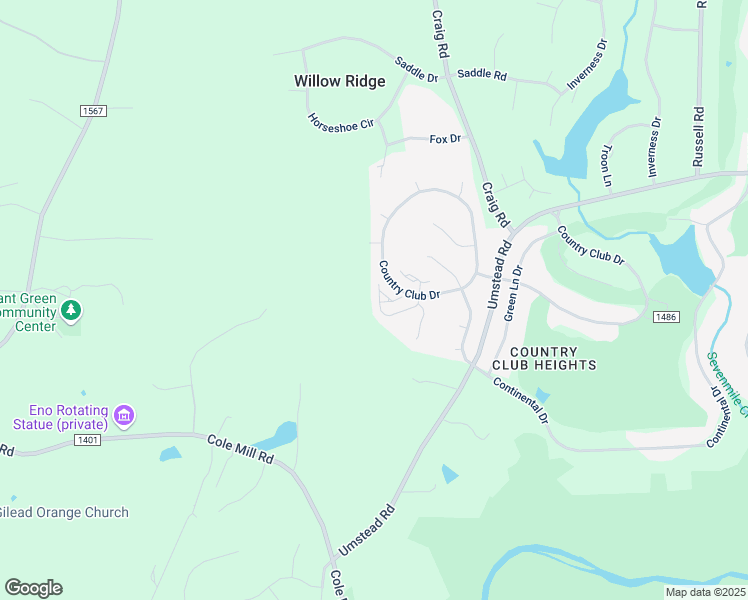 map of restaurants, bars, coffee shops, grocery stores, and more near 813 Quiet Woods Place in Durham