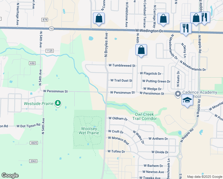 map of restaurants, bars, coffee shops, grocery stores, and more near 4841 West Soapstone Drive in Fayetteville