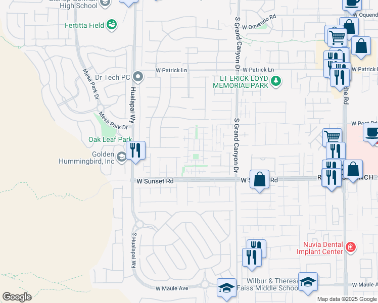 map of restaurants, bars, coffee shops, grocery stores, and more near 9866 Chancery Avenue in Las Vegas