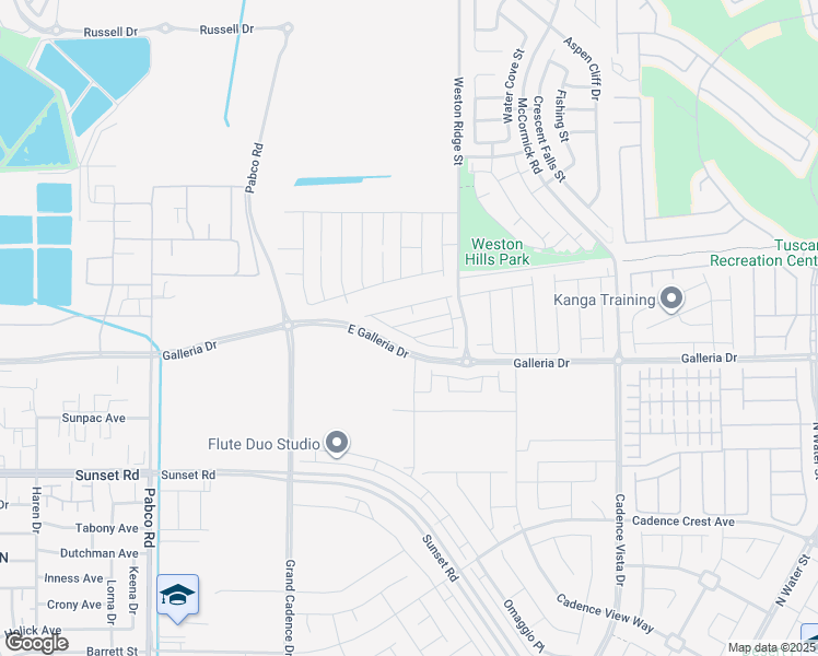 map of restaurants, bars, coffee shops, grocery stores, and more near Wewatta Avenue in Henderson