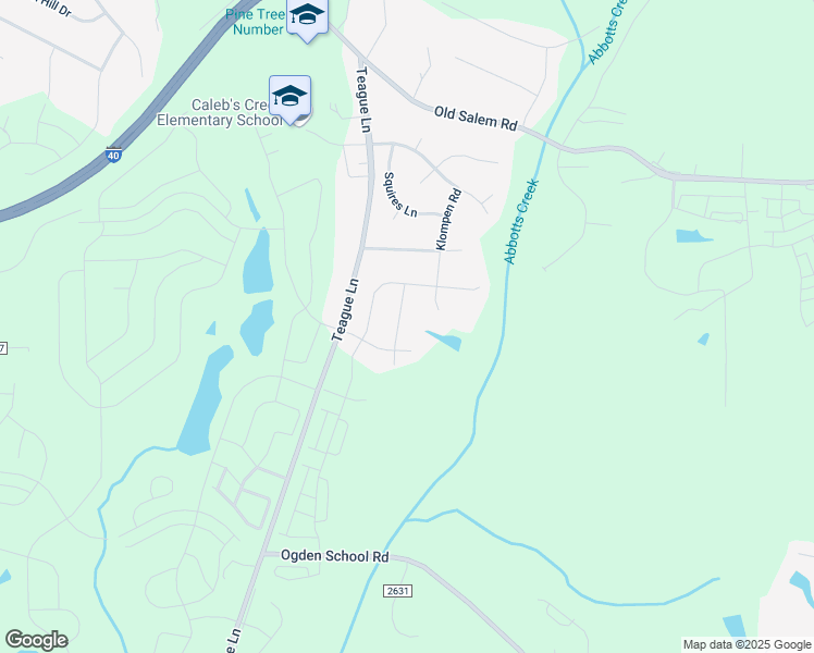 map of restaurants, bars, coffee shops, grocery stores, and more near 1752 Waverly Oaks Drive in Kernersville