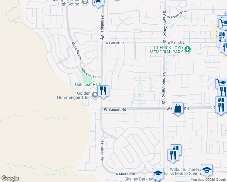 map of restaurants, bars, coffee shops, grocery stores, and more near 10133 Golden Bluff Avenue in Las Vegas