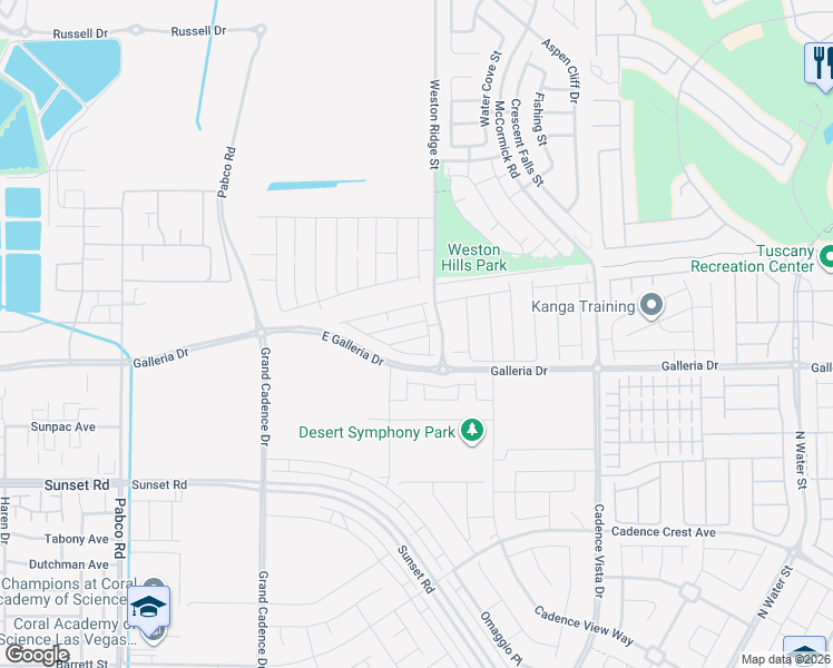 map of restaurants, bars, coffee shops, grocery stores, and more near West Burkholder Boulevard in Henderson