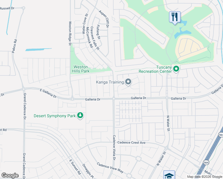 map of restaurants, bars, coffee shops, grocery stores, and more near 855 Via Campo Tures in Henderson