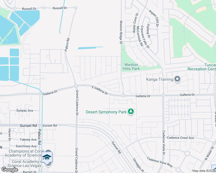 map of restaurants, bars, coffee shops, grocery stores, and more near East Galleria Drive in Henderson