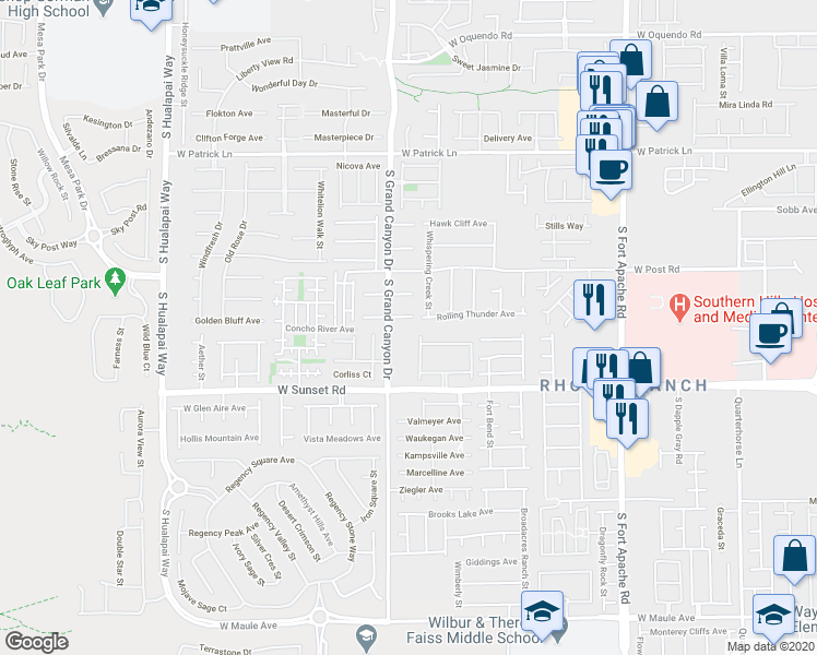 map of restaurants, bars, coffee shops, grocery stores, and more near 9789 West Hanover Grove Avenue in Las Vegas