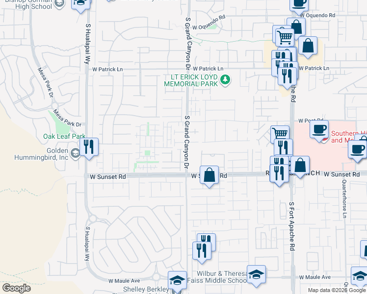 map of restaurants, bars, coffee shops, grocery stores, and more near 9789 West Hanover Grove Avenue in Las Vegas