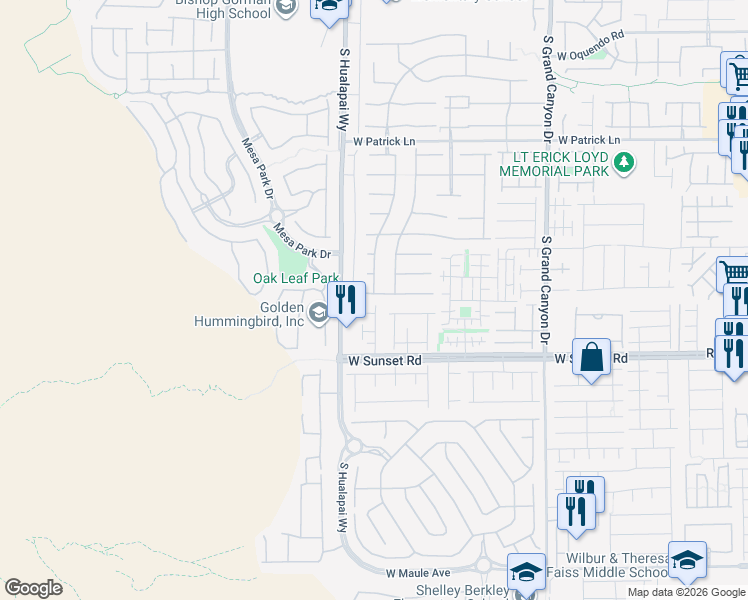 map of restaurants, bars, coffee shops, grocery stores, and more near 10133 Golden Bluff Avenue in Las Vegas