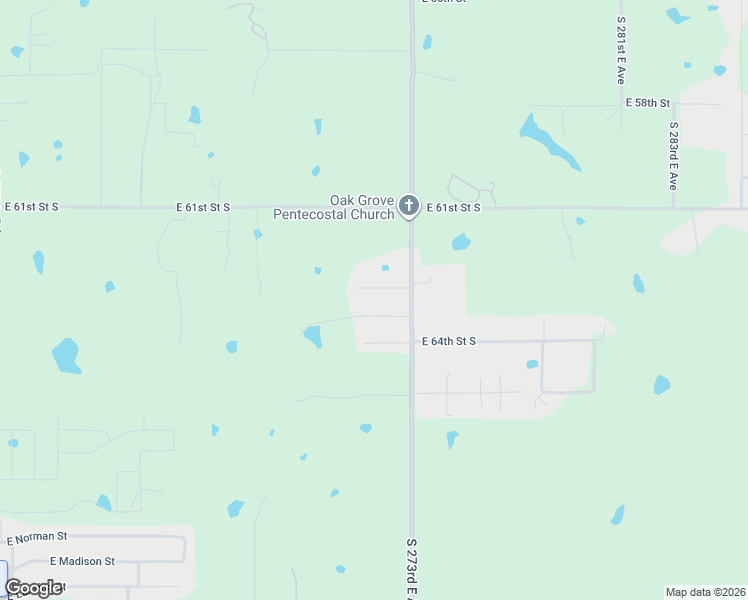 map of restaurants, bars, coffee shops, grocery stores, and more near 27208 East 63rd Street in Broken Arrow