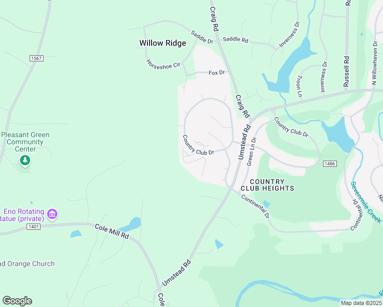 map of restaurants, bars, coffee shops, grocery stores, and more near 1002 Quiet Woods Place in Durham