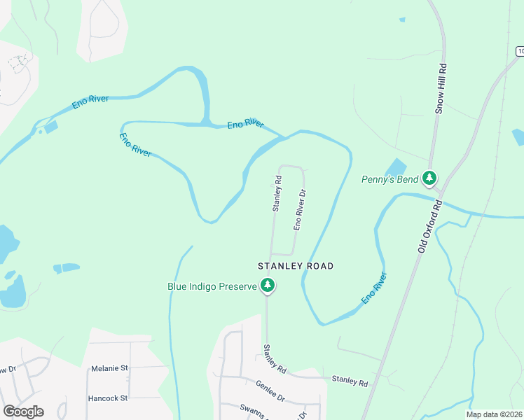 map of restaurants, bars, coffee shops, grocery stores, and more near 5345 Stanley Road in Durham