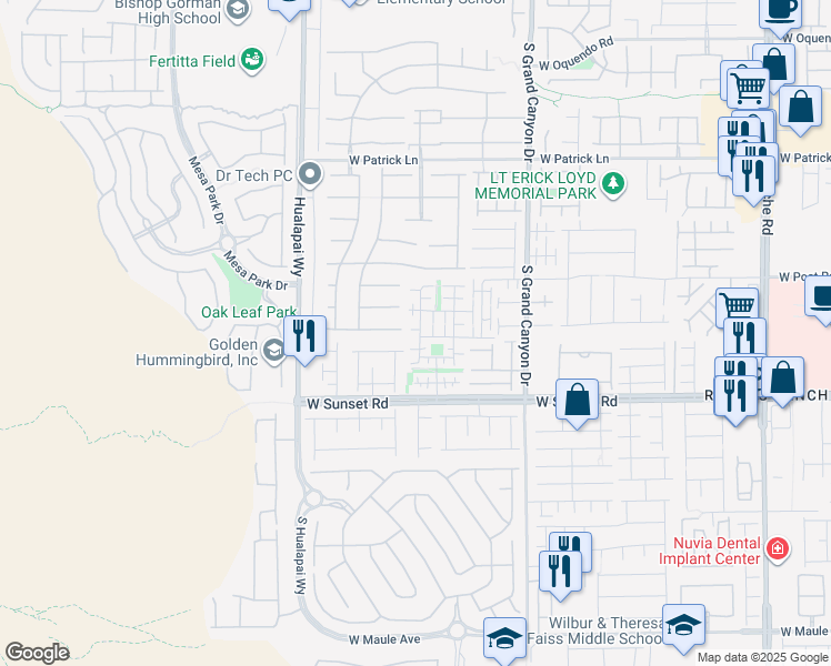 map of restaurants, bars, coffee shops, grocery stores, and more near 9866 Chancery Avenue in Las Vegas