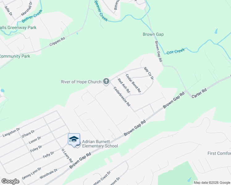 map of restaurants, bars, coffee shops, grocery stores, and more near 6521 Cedarbreeze Road in Knoxville