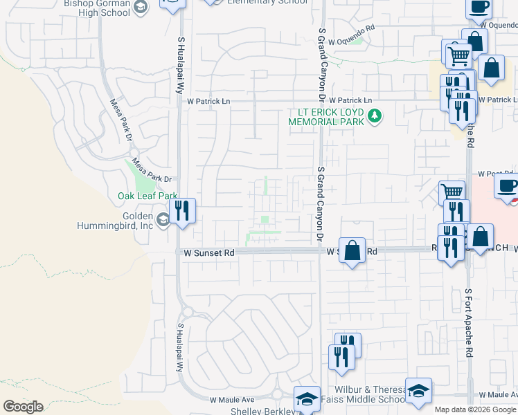 map of restaurants, bars, coffee shops, grocery stores, and more near 9866 Chancery Avenue in Las Vegas