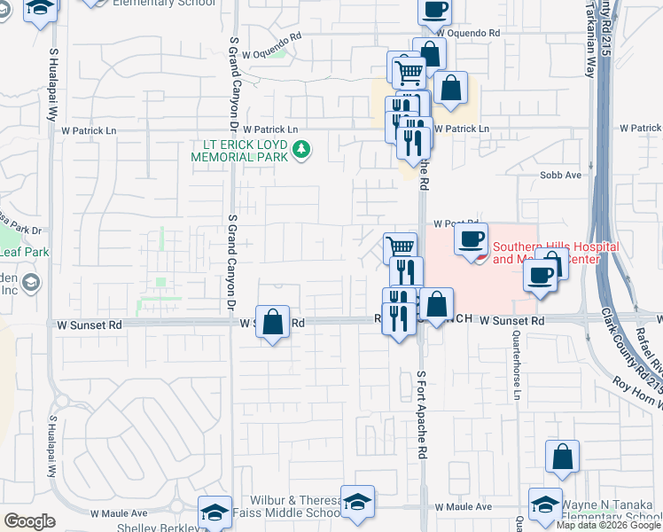 map of restaurants, bars, coffee shops, grocery stores, and more near 9588 Aberdeen Ridge Court in Las Vegas