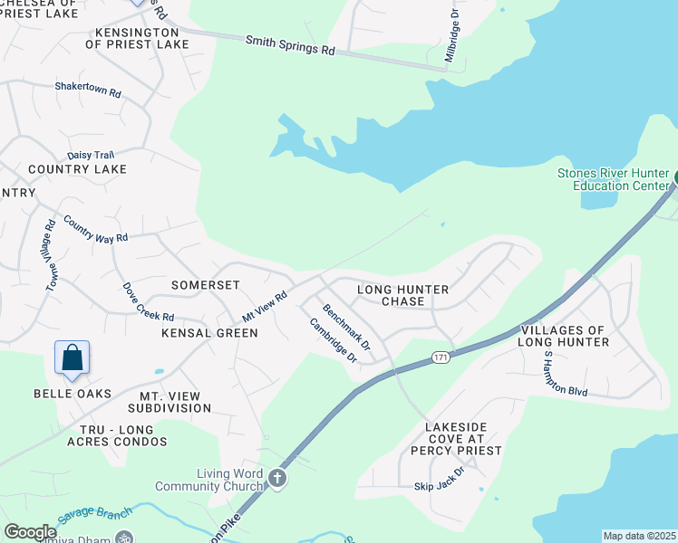 map of restaurants, bars, coffee shops, grocery stores, and more near 6308 Paddington Way in Nashville