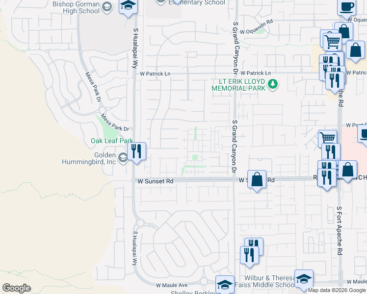 map of restaurants, bars, coffee shops, grocery stores, and more near 9866 Chancery Avenue in Las Vegas