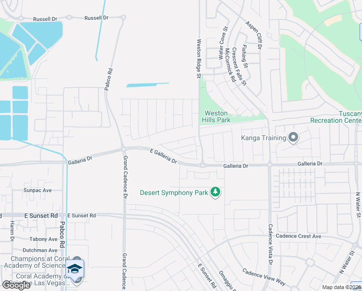 map of restaurants, bars, coffee shops, grocery stores, and more near East Galleria Drive in Henderson