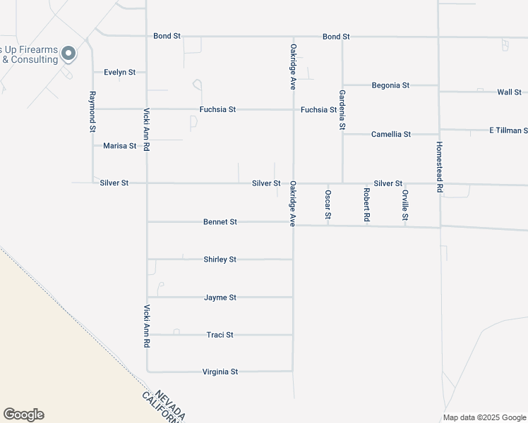 map of restaurants, bars, coffee shops, grocery stores, and more near 2390 Bennet Street in Pahrump