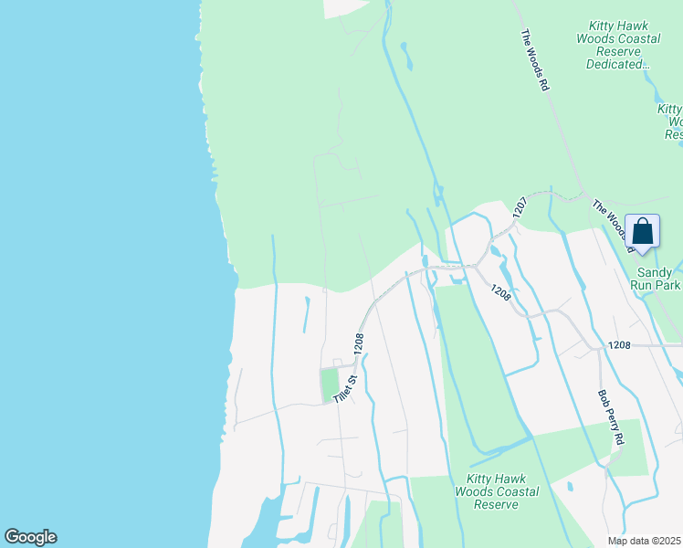 map of restaurants, bars, coffee shops, grocery stores, and more near 4417 Ridge Road in Kitty Hawk