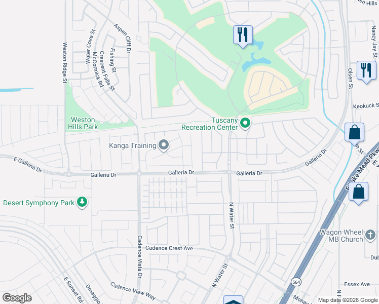 map of restaurants, bars, coffee shops, grocery stores, and more near 819 Via Serenelia in Henderson