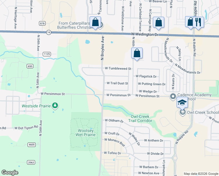 map of restaurants, bars, coffee shops, grocery stores, and more near 4819 West Soapstone Drive in Fayetteville