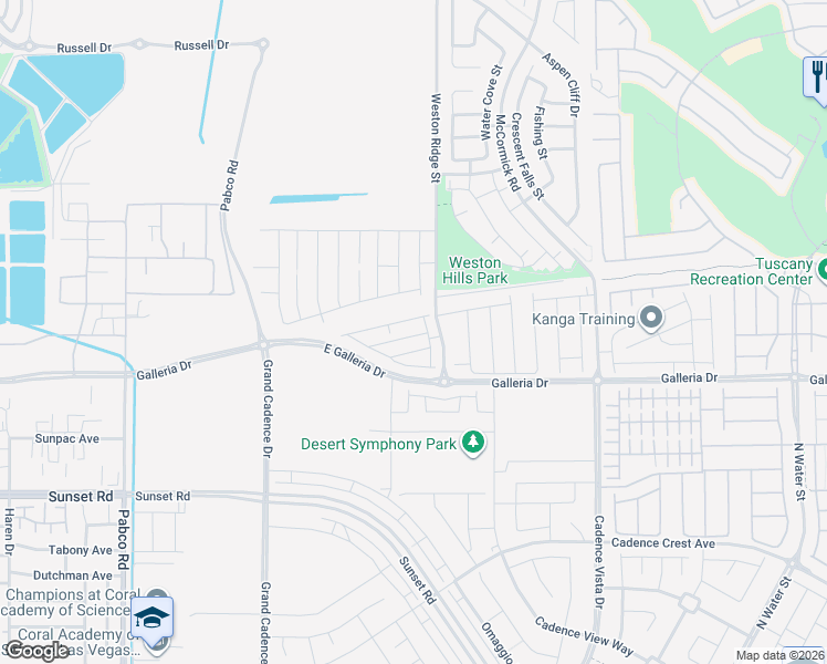map of restaurants, bars, coffee shops, grocery stores, and more near 224 Wewatta Avenue in Henderson