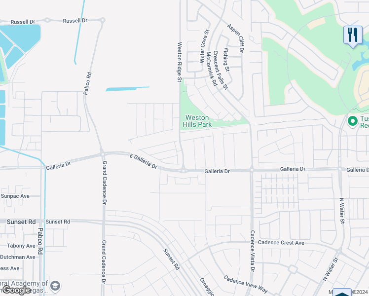 map of restaurants, bars, coffee shops, grocery stores, and more near 840 Weston Ridge Street in Henderson