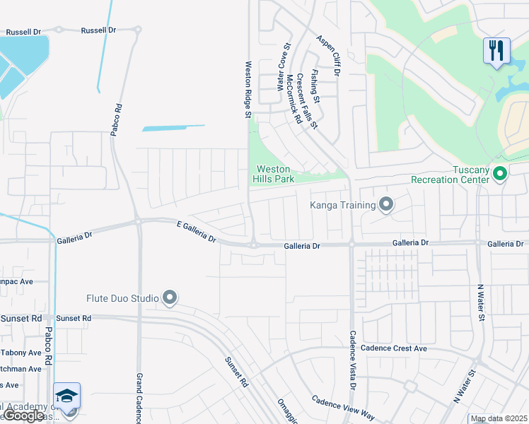 map of restaurants, bars, coffee shops, grocery stores, and more near 849 Lofton Meadows Street in Henderson