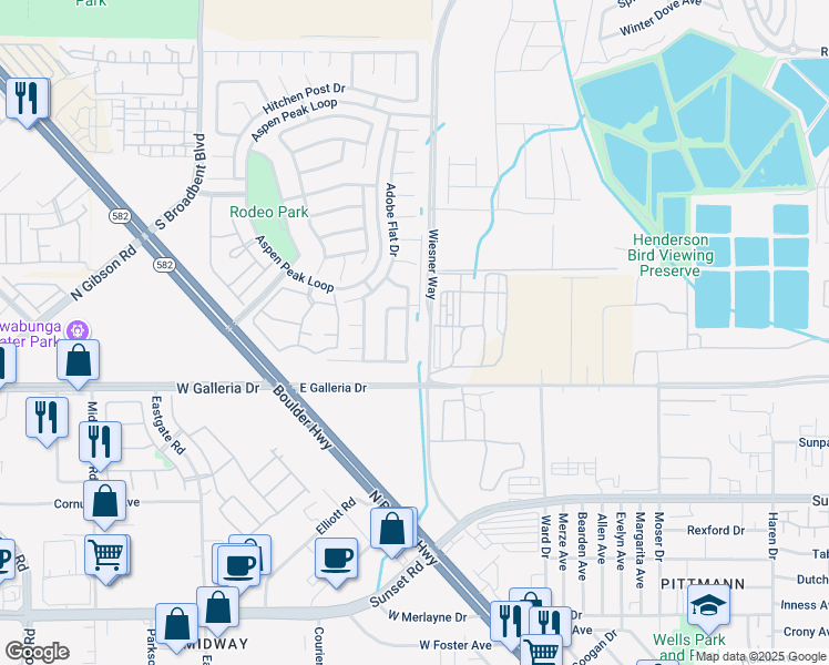map of restaurants, bars, coffee shops, grocery stores, and more near 828 Angelus Oaks Drive in Henderson