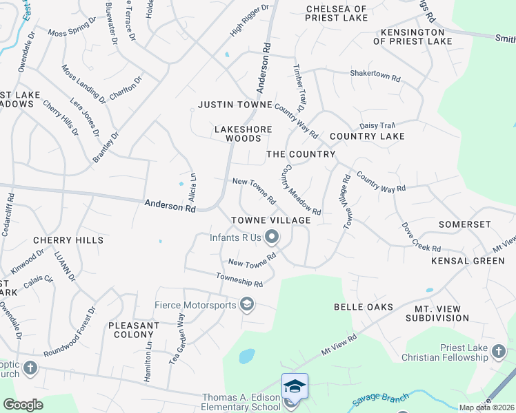 map of restaurants, bars, coffee shops, grocery stores, and more near 3157 Stoneybrook Circle in Nashville