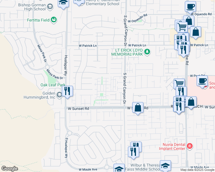 map of restaurants, bars, coffee shops, grocery stores, and more near 9911 Star Lake Avenue in Las Vegas