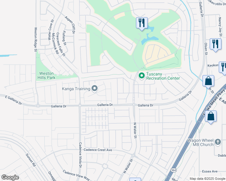 map of restaurants, bars, coffee shops, grocery stores, and more near 844 Aurelie Ridge Street in Henderson